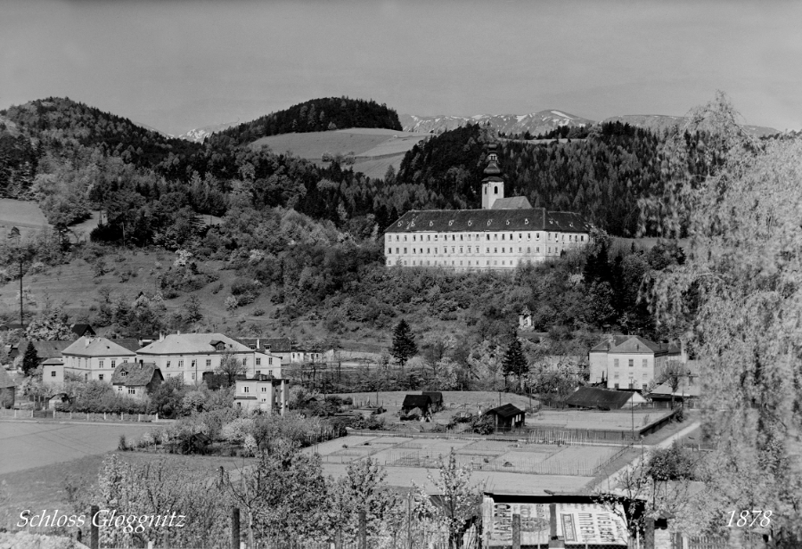 Historische Ansicht - Schloss Gloggnitz, ca. 1944