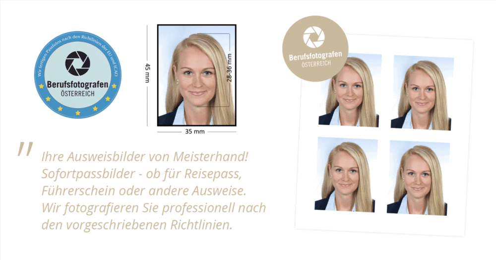 Passbilder nach EU- und ICAO-Richtlinien